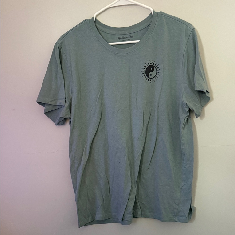 Rebellious One Light Blue Yin Yang Short Sleeve Tee